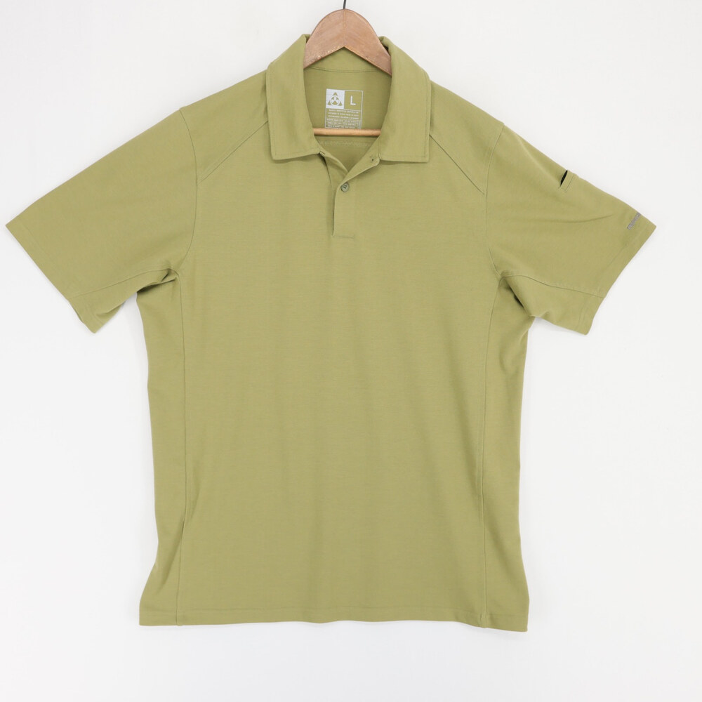 Magpul Wicking Polo Shirt Mens L Green Tactical Performance Sleeve Pocket